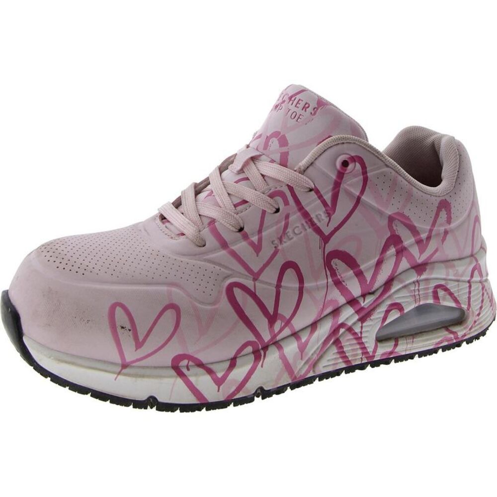 Skechers Womens Uno SR-Full Of Hearts Pink Work & Safety Shoes Sneakers Used